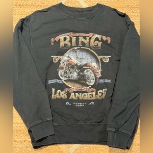 Anine Bing Black Graphic Sweatshirt